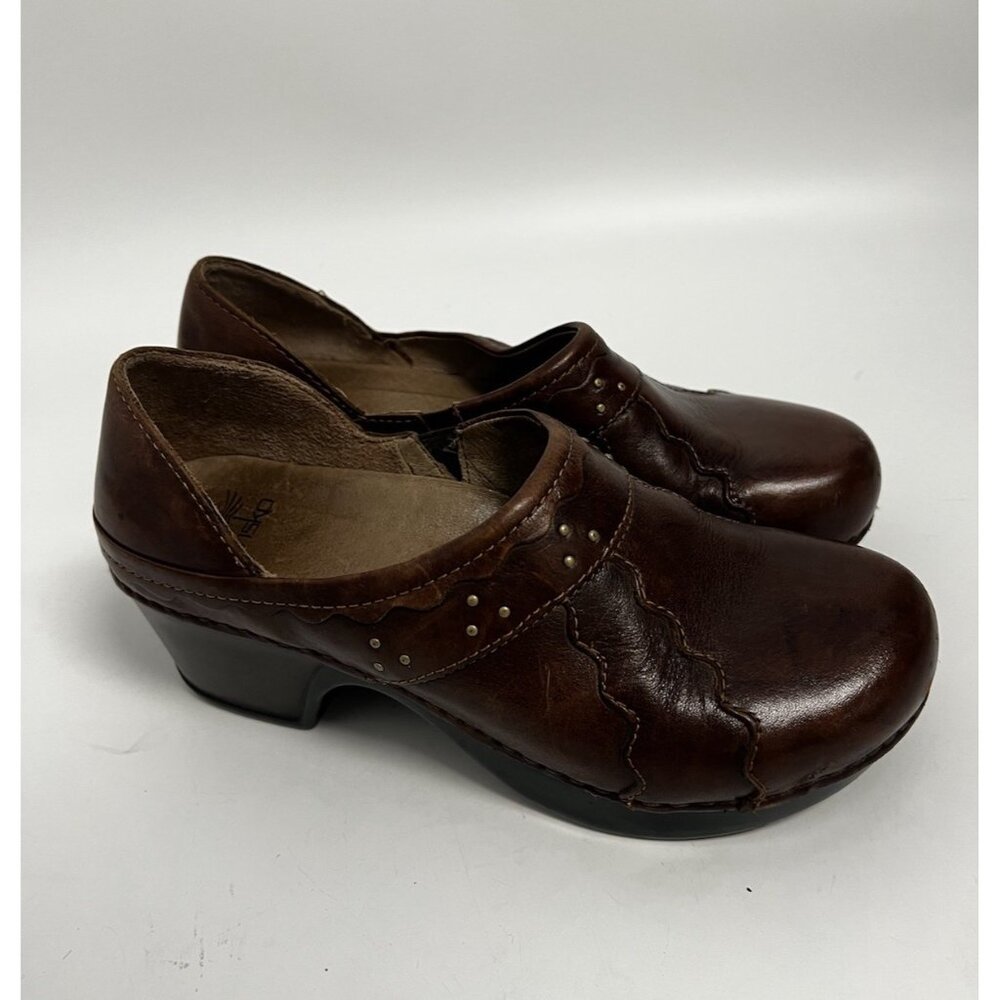 DANSKO Hailey Professional Staple Clog Mule Platform Nursing Shoe Studs 7.5-8 38 - Picture 6 of 10